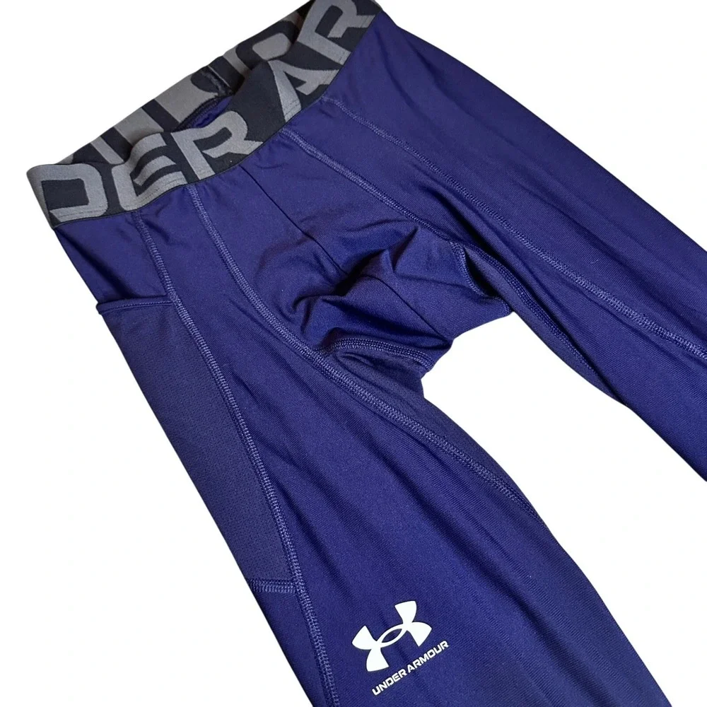 Under Armour HeatGear Compression Tights Navy Blue‎ Mens Small
